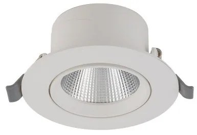 Χωνευτό Σποτ Φωτιστικό Οροφής LED 10W Λευκό-Ασημί 4000Κ Downlight Egina 10552 Nowodvorski-10552-Λευκό-Ασημί 10552