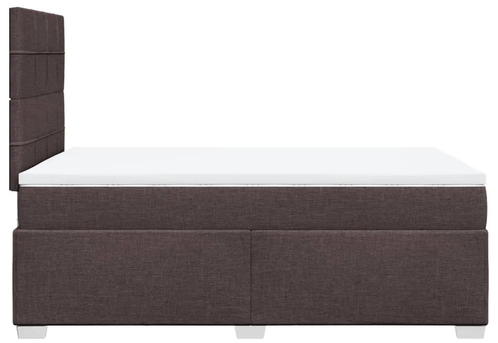 ΚΡΕΒΑΤΙ BOXSPRING ΜΕ ΣΤΡΩΜΑ ΣΚΟΥΡΟ ΚΑΦΕ 120X190 ΕΚ ΥΦΑΣΜΑΤΙΝΟ 3292730