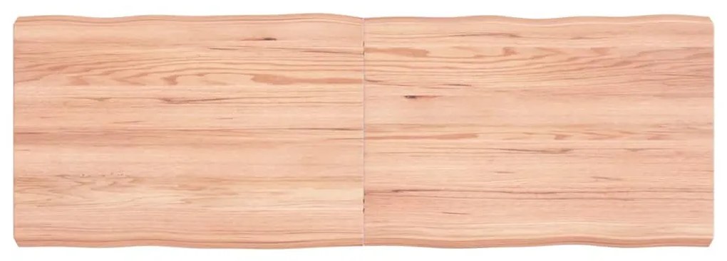 vidaXL Επιφ Τραπεζιού Αν Καφέ 120x40x(2-6)εκ.Ακατέργ. Μασίφ Ξύλο Δρυός