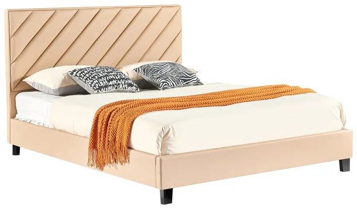 Intrahome Κρεβάτι διπλό Franky Intrahome pu μπεζ 160x200εκ | SKU: INTRAPA-380111118