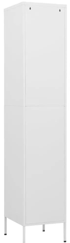 vidaXL Φοριαμός Λευκός 35 x 46 x 180 εκ. από Ατσάλι