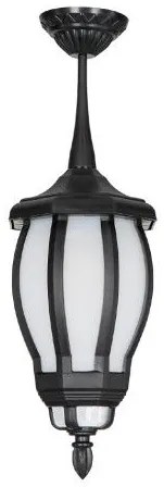 VERDI 203-0232 Vintage Κρεμαστό Φωτιστικό Φαναράκι Μονόφωτο 1 x E27 IP44 Μαύρο Πλαστικό Σώμα-Μ17 x Π17 x Υ52cm Globostar 203-0232 Μαύρο