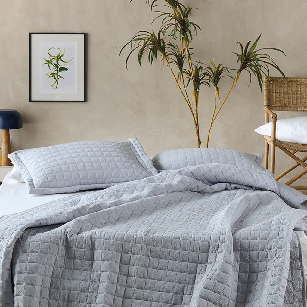 Ζεύγος Μαξιλαροθήκες Καπιτονέ (50x70) Kentia Vegas 2224 Grey