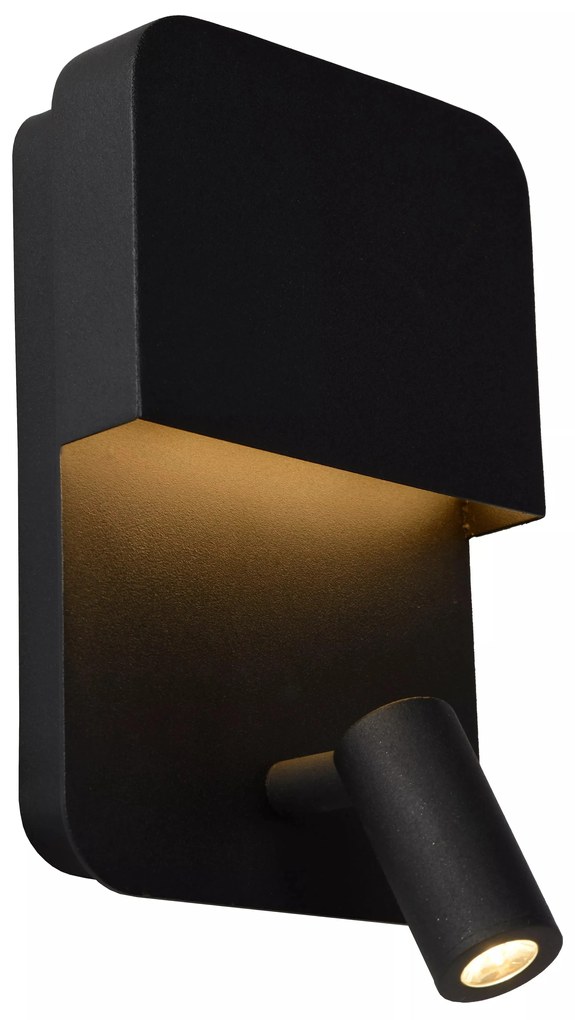 Φωτιστικό Επίτοιχο Lucide 79200-08-30 BOXER Μαύρο Ματ (Black Mat) 3000 K