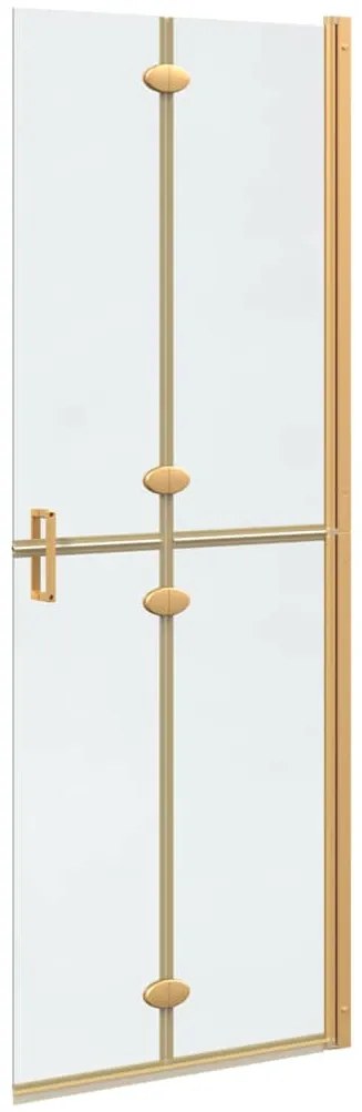 vidaXL Τοίχος Walk-In Ντους Χρυσό 90 x 6.5 x 190 εκ.