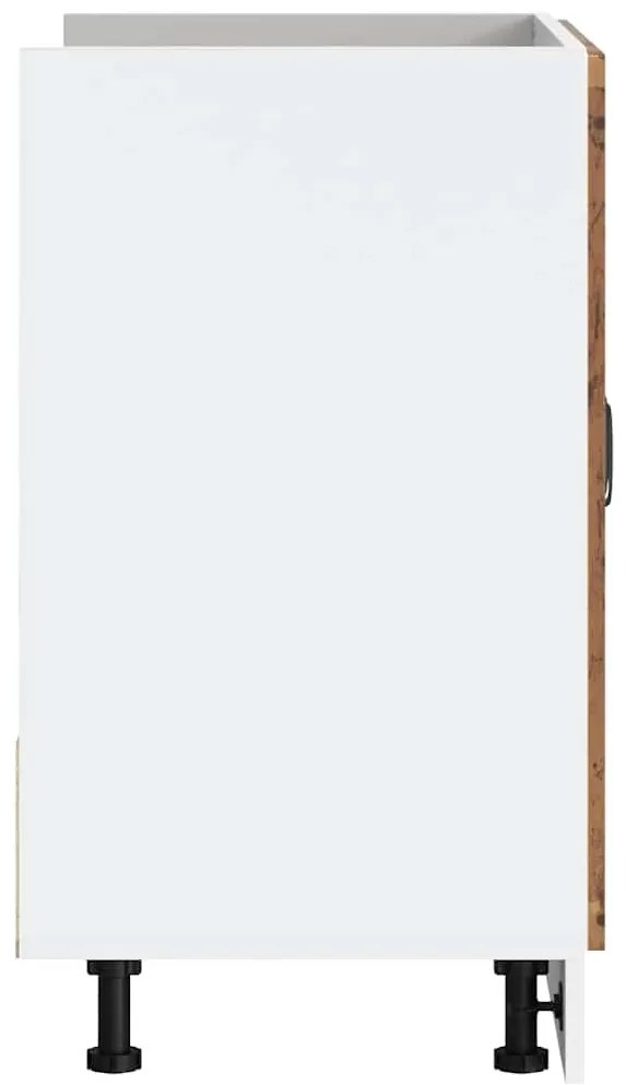 vidaXL νιπτήρας ντουλάπι βάσης "Lucca" Παλιό ξύλο μηχανουργικό ξύλο