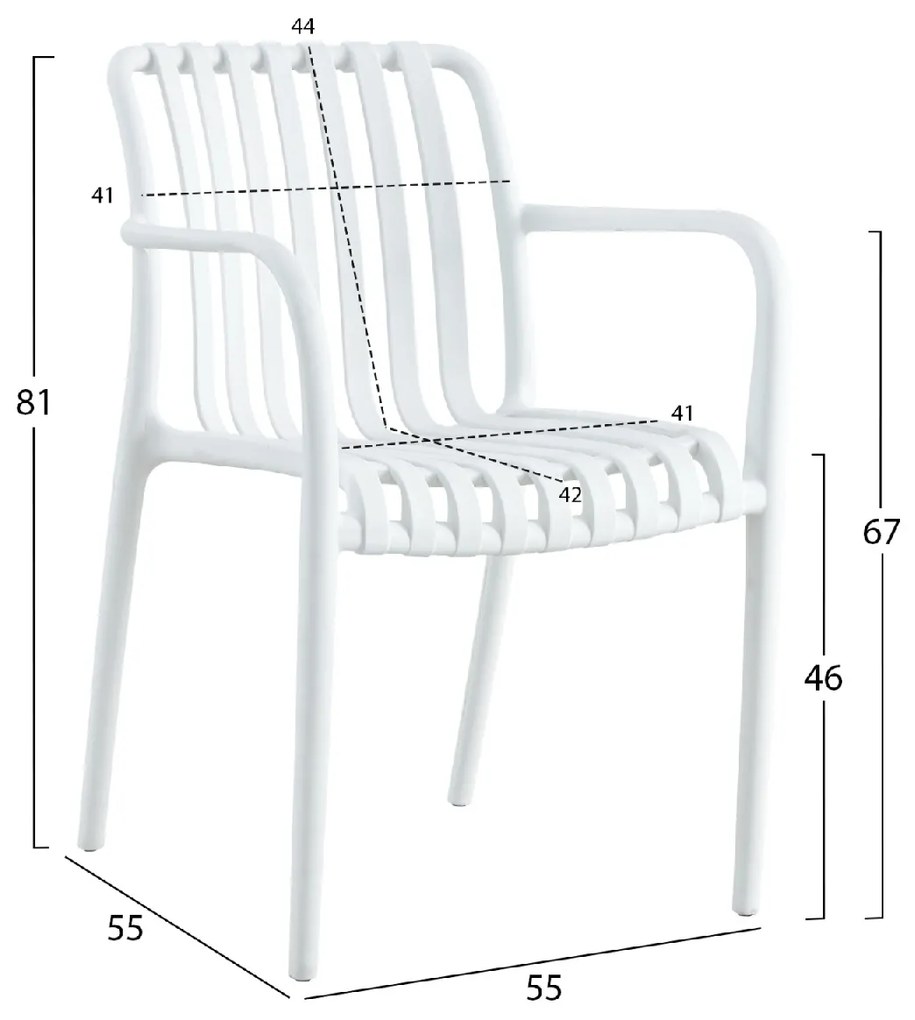 ΠΟΛΥΘΡΟΝΑ ΠΟΛΥΠΡΟΠΥΛΕΝΙΟΥ TIPPY HM5940.01 ΛΕΥΚΗ 55x55x81Υεκ.