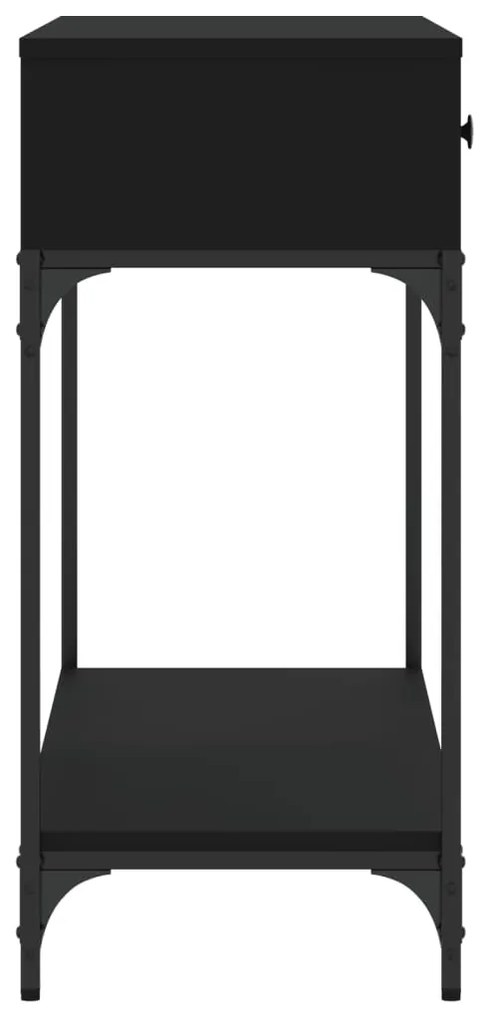 Τραπέζι Κονσόλα Μαύρο 100 x 34 x 75 εκ. από Επεξεργ. Ξύλο - Μαύρο