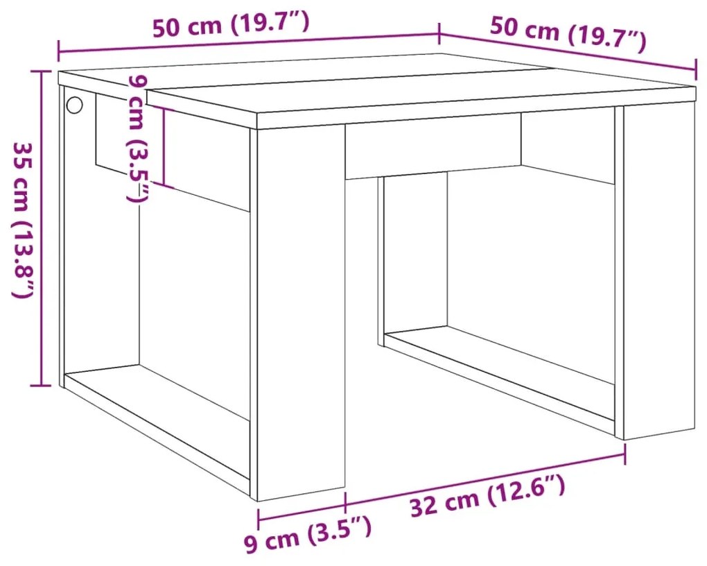 ΒΟΗΘΗΤΙΚΟ ΤΡΑΠΕΖΙ ARTISAN ΔΡΥΣ 50 X 50 X 35 ΕΚ. ΕΠΕΞ. ΞΥΛΟ 856689