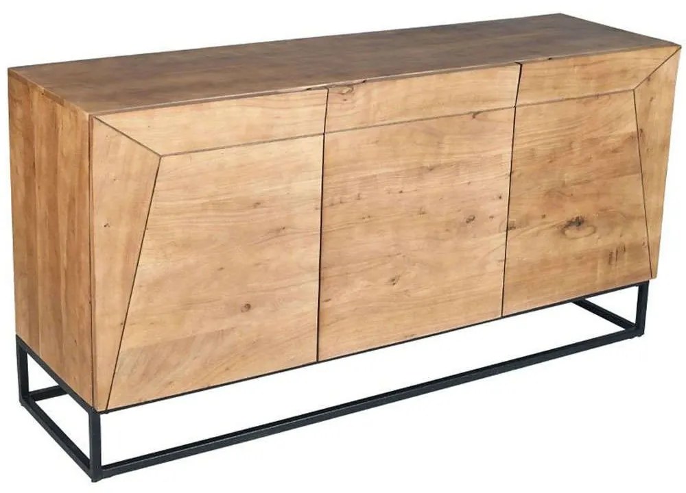 Μπουφές Mingle 05-0716 160x45x78cm Walnut Μέταλλο,Ξύλο