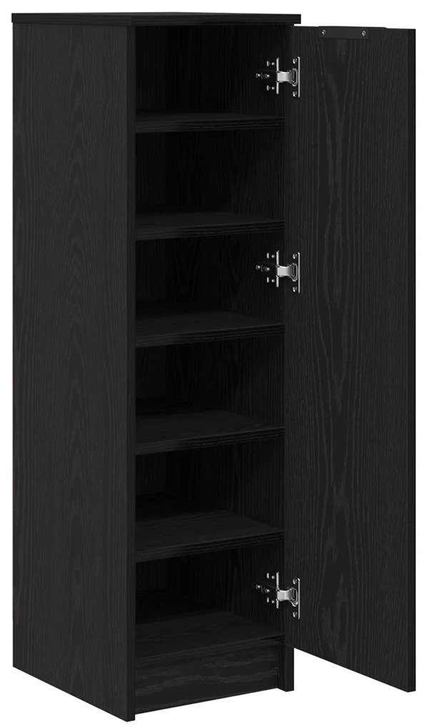 vidaXL Ντουλάπι Παπουτσιών Μαύρο Δρυς 29,5x35x100,5 εκ Επεξεργασμένο Ξύλο