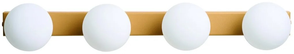 Απλίκα Φωτιστικό Τοίχου 4xG9 Οπάλ Γυαλί Φ10cm Arkolight-711-2/4-Χρυσό 711-2/4
