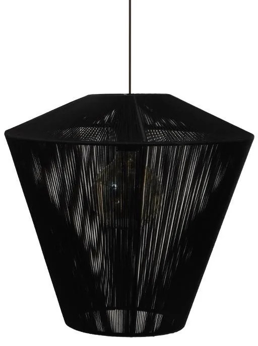 Φωτιστικό Οροφής Μονόφωτο Cord Fylliana Μαύρο 50x50 εκ. 50x50x100 εκ.