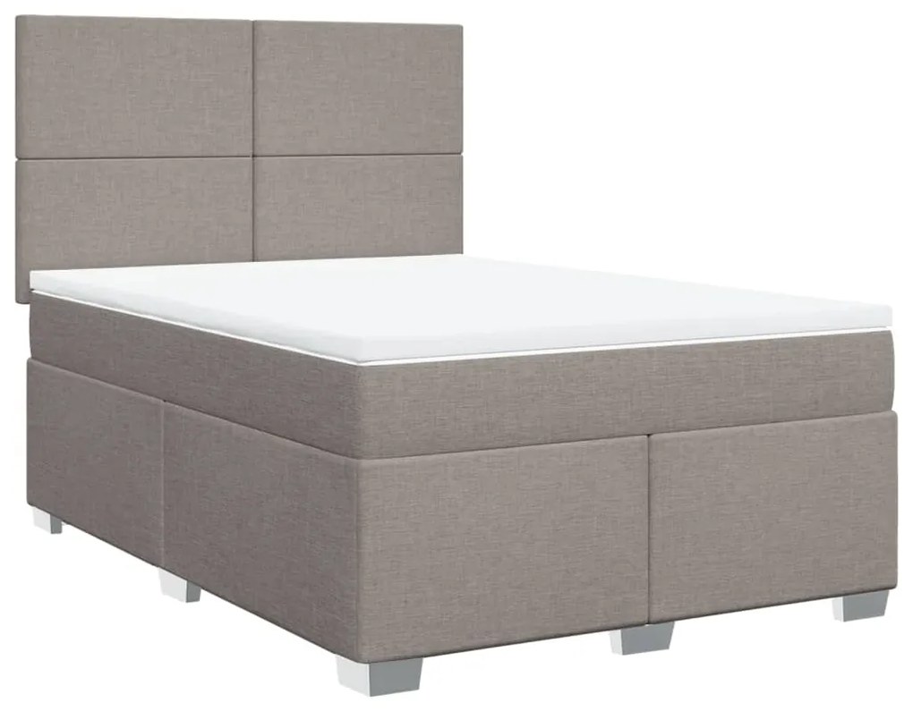 ΚΡΕΒΑΤΙ BOXSPRING ΜΕ ΣΤΡΩΜΑ TAUPE 140X200 ΕΚ. ΥΦΑΣΜΑΤΙΝΟ 3292808