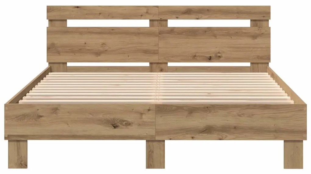 vidaXL Σκελετός Κρεβατιού artisan δρυς 150 x 200 cm Επεξεργασμένο ξύλο