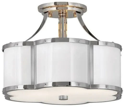 Πλαφονιέρα Φωτιστικό Οροφής 2xE27 Chance Quintiesse Elstead Lighting-QN-CHANCE-SF-S-PN-Νίκελ Ματ QN-CHANCE-SF-S-PN