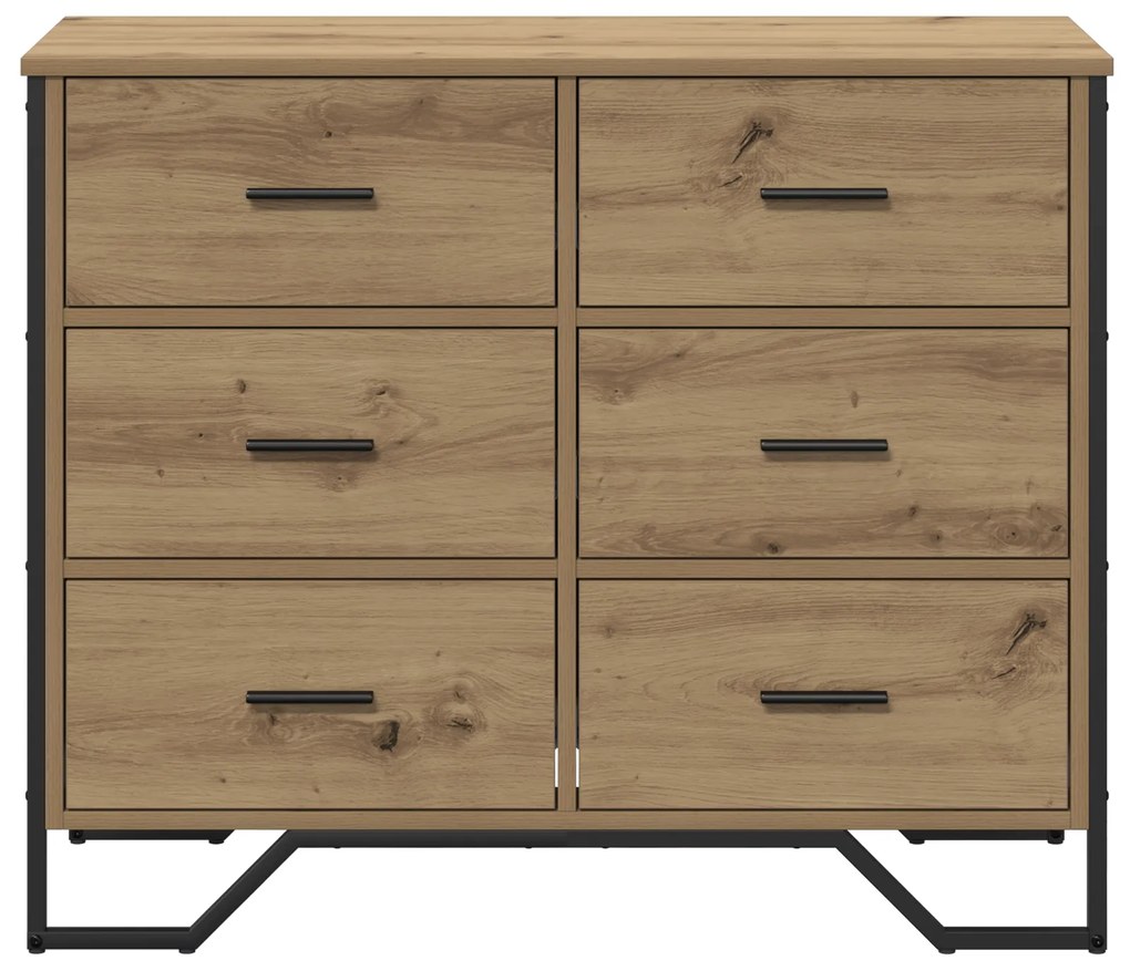 vidaXL Κουτί με Συρτάρια Ξυλόπινα 91x35.5x74.5 εκ. Επεξεργασμένο Ξύλο