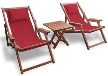 Bliumi  Σετ Σεζλόνγκ με Τραπέζι Οξιά Bliumi 5169G/ 5177G Κόκκινο BEST-212341949