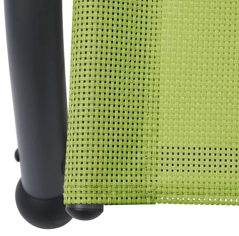 Ξαπλώστρα Διπλή με Σκίαστρο Πράσινη από Textilene - Πράσινο