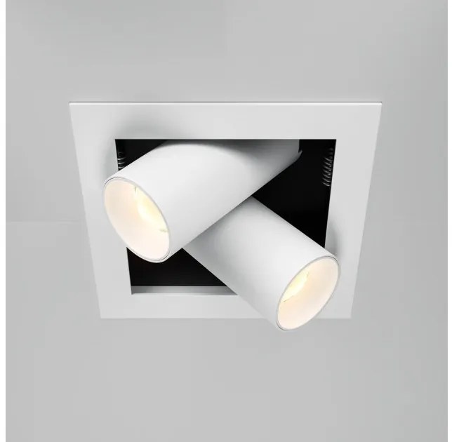 Χωνευτό Σποτ Φωτιστικό Οροφής LED 2x7W Λευκό Κινητό Magnum DL094-02-7W3K-W Maytoni DL094-02-7W3K-W