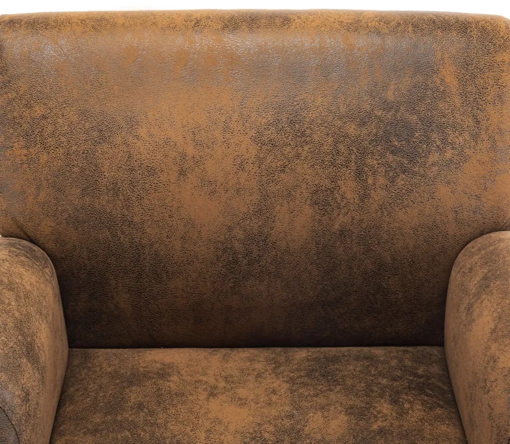 vidaXL Πολυθρόνα Καφέ 70 x 69 x 72 εκ. από Συνθετικό Δέρμα Σουέτ