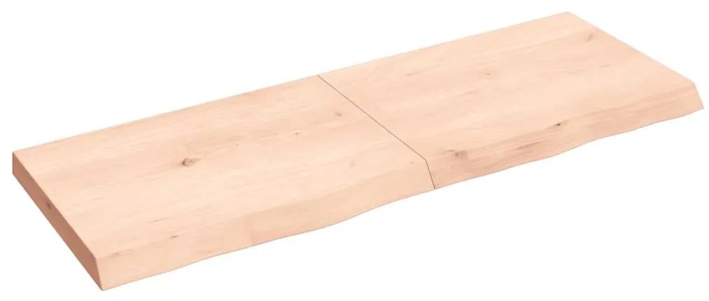 vidaXL Επιφάνεια Τραπεζιού 140x50x(2-6)εκ Ακατέργαστο Μασίφ Ξύλο Δρυός
