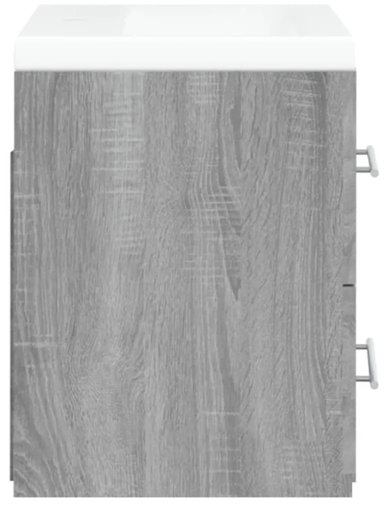 vidaXL Ντουλάπι Μπάνιου με Νιπτήρα Γκρι Sonoma από Επεξεργασμένο Ξύλο