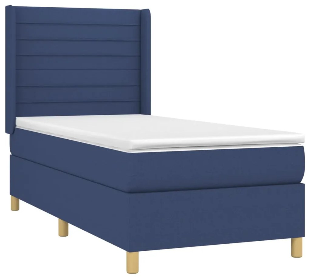 ΚΡΕΒΑΤΙ BOXSPRING ΜΕ ΣΤΡΩΜΑ ΜΠΛΕ 90X190 ΕΚ.ΥΦΑΣΜΑΤΙΝΟ 3132039