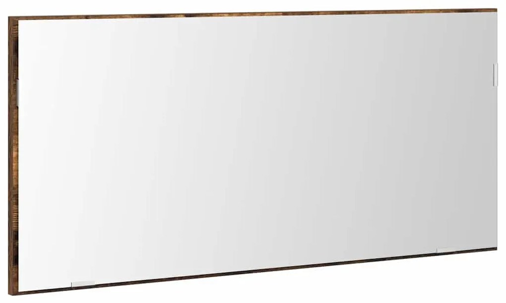 vidaXL Καθρέφτης Μπάνιου Καφέ 80 x 8.5 x 37 εκ Επεξεργασμένο ξύλο