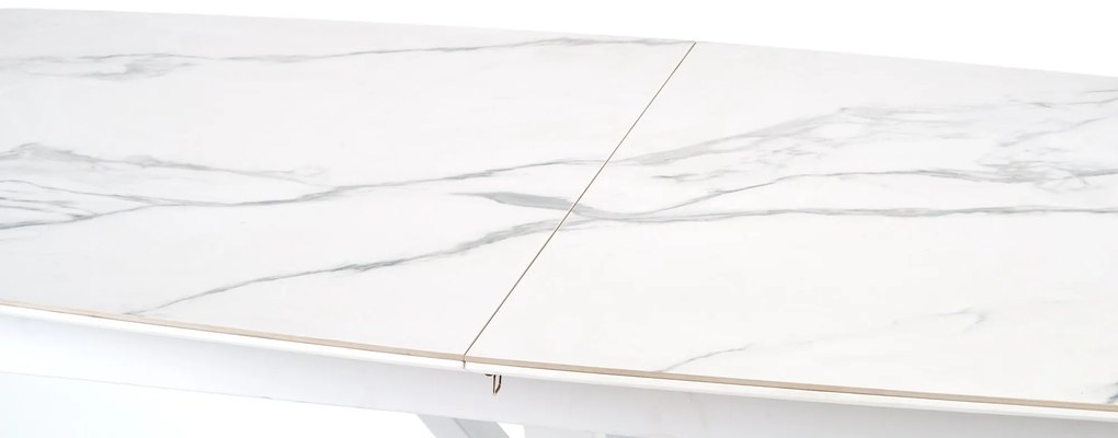 VIVALDI extension table white marble, leg white DIOMMI V-CH-VIVALDI-ST