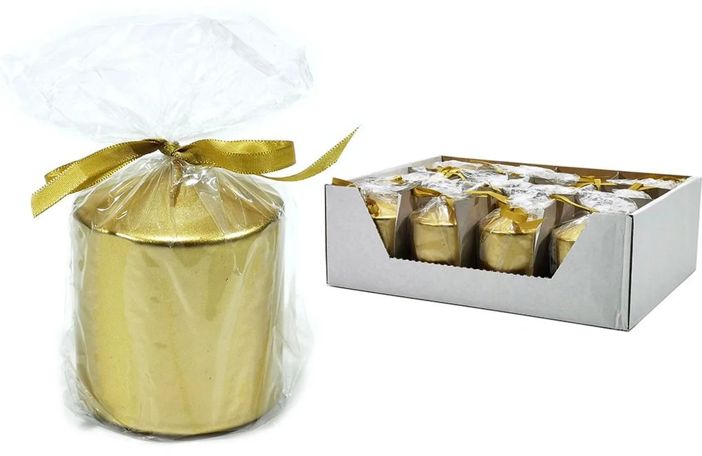 Κερί Κύλινδρος Χρυσό Φ7x8cm