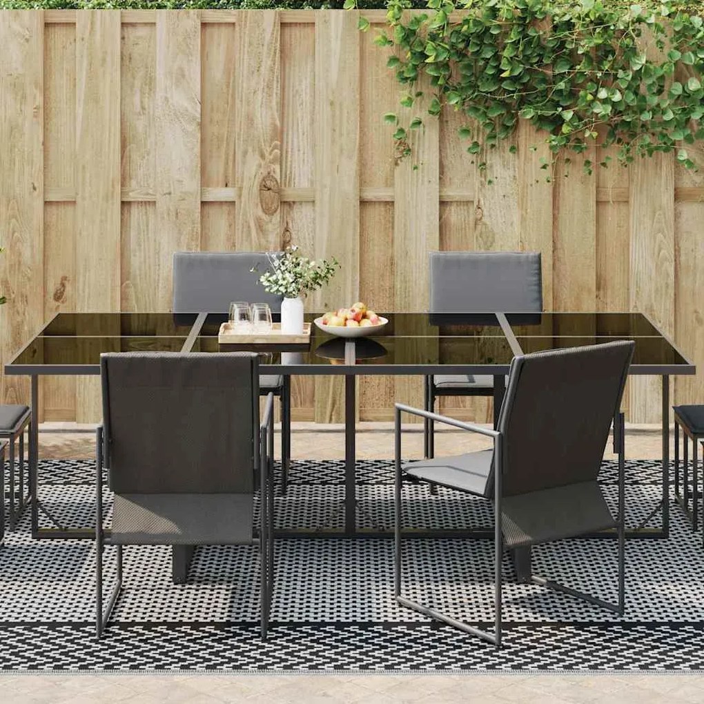 vidaXL Χαλί εξωτερικού χώρου Μαύρο και γκρι 250 x 400 cm PP