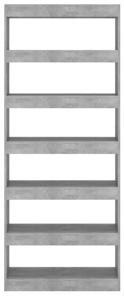vidaXL Βιβλιοθήκη/Διαχωρισ. Χώρου Γκρι Σκυρ. 80x30x198 εκ. Επεξ. Ξύλο