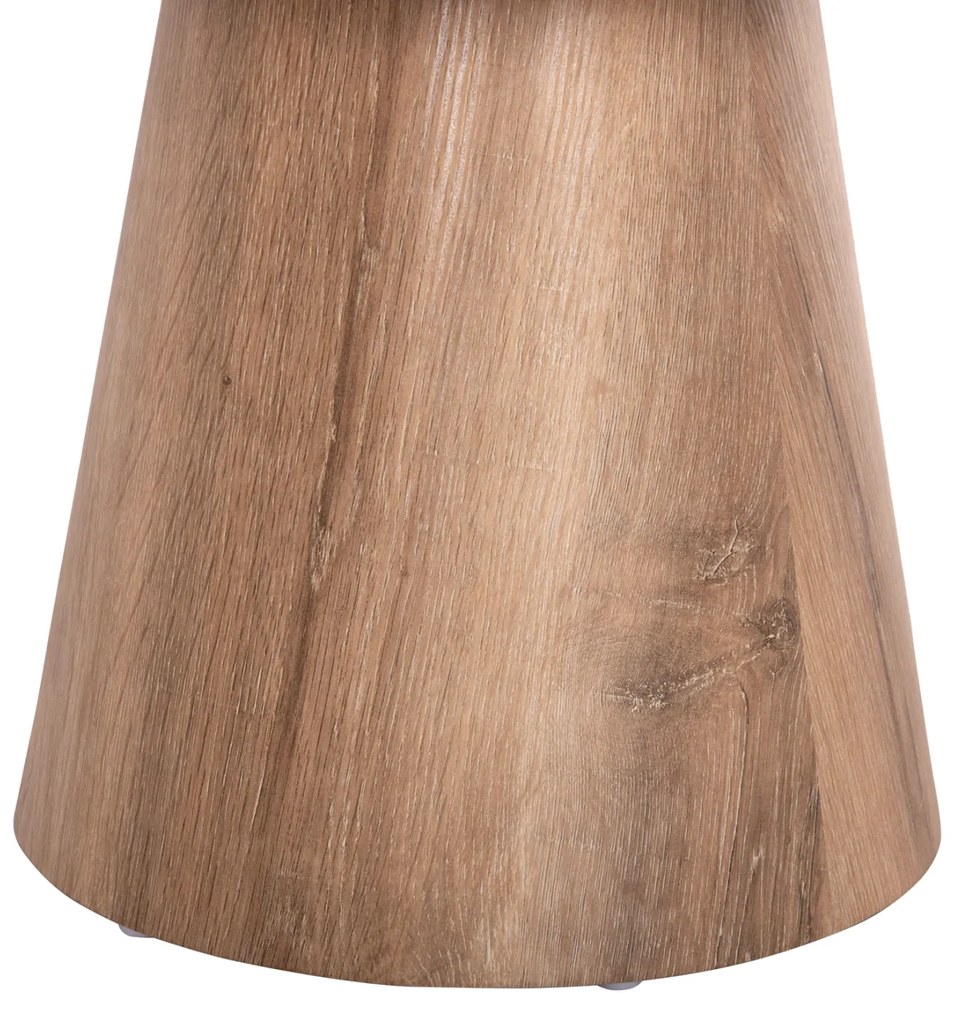 ΣΕΤ 2ΤΜΧ ΤΡΑΠΕΖΙΑ ΣΑΛΟΝΙΟΥ KARAN HM21085 MDF ΦΥΣΙΚΟ ΞΥΛΟΥ Φ80εκ &amp; Φ45εκ