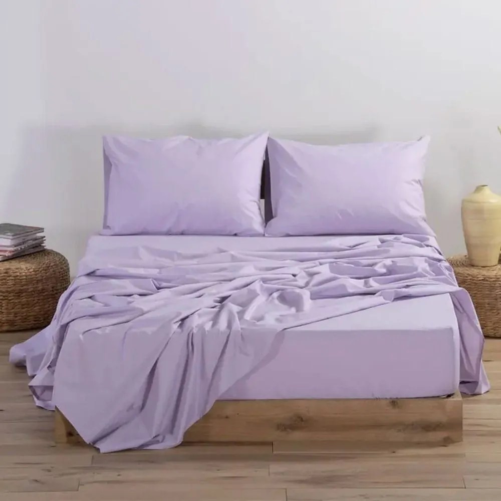 Σεντόνι Basic Lavender Nef-Nef Υπέρδιπλo 240x270cm 100% Βαμβάκι