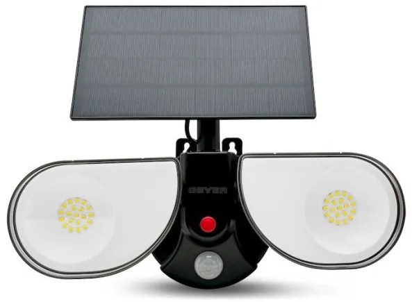 Ηλιακό Φωτιστικό Τοίχου LED Owl 8W 6500Κ 800lm IP65 μαύρο LSL-01B GEYER-LSL-01B-Λευκό LSL-01B