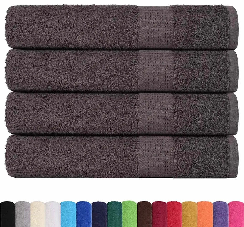 vidaXL Πετσέτες FROGN 4 τεμ. Ανθρακί 100x200 εκ. 360 γρ./μ²