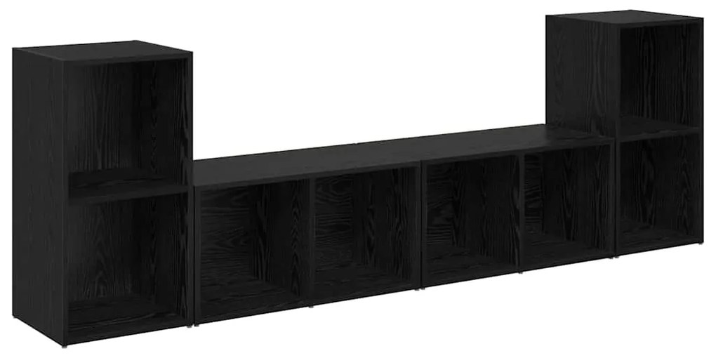 vidaXL Σετ επίπλου τηλεόρασης 4 pcs Μαύρη Οξυά 37 x 37 x 72 εκ