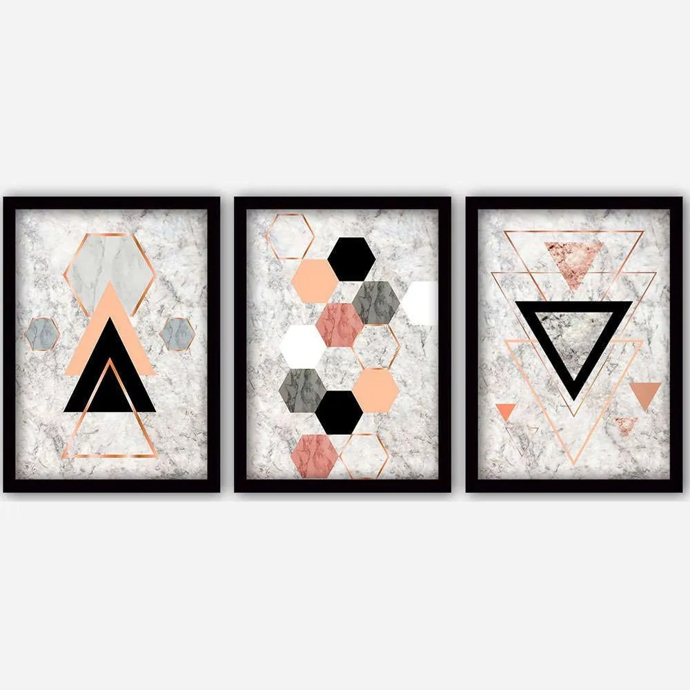 Κάδρα (Σετ 3Τμχ) 364LUL1273 35x45cm Multi Wallity Vertical Πλαστικό,Mdf