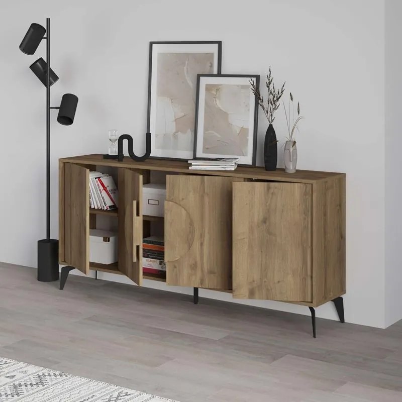 Μπουφές Gora σε απόχρωση ανοιχτό καρυδί 180x35.6x82εκ 180x35.6x82 εκ.