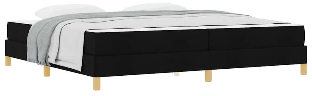 vidaXL Κρεβάτι με ελατήρια Μαύρο, Καφέ 200 x 200 cm