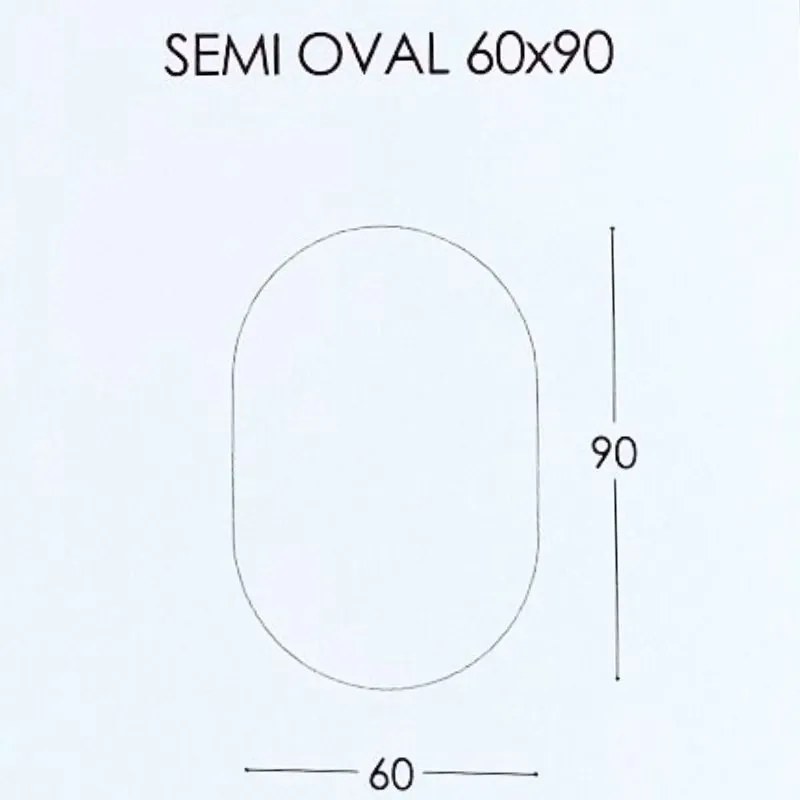 Καθρέπτης 60x90εκ Semi Oval της Project Mirrors Φωτισμός: Χωρίς φωτισμό