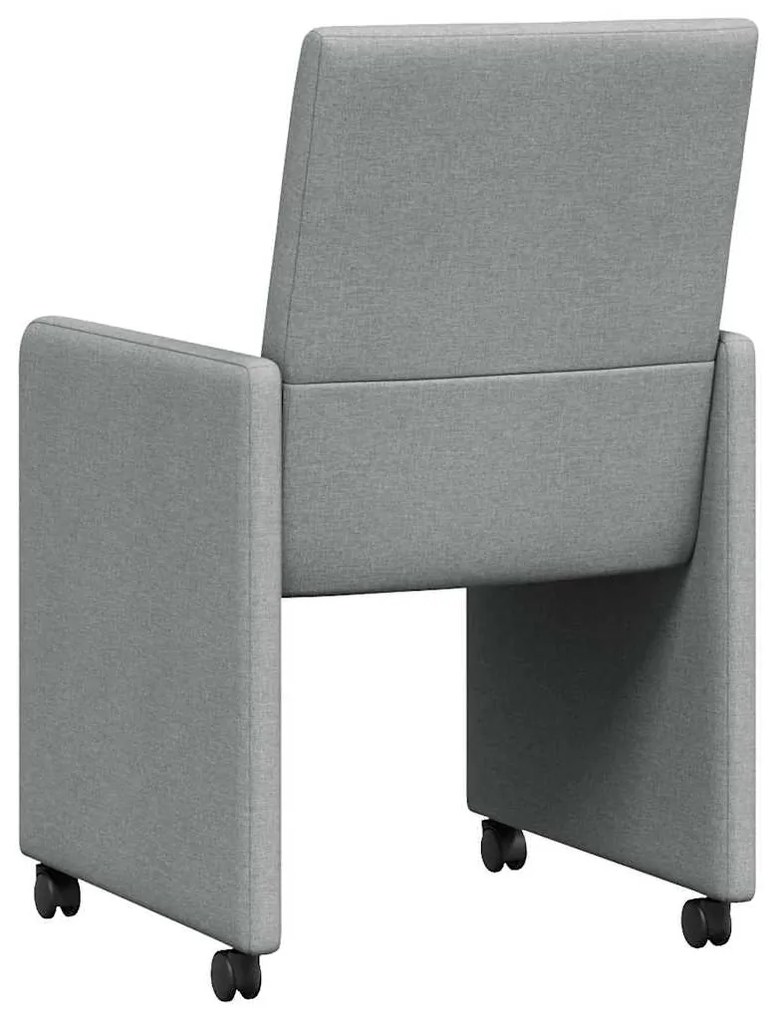vidaXL Καρέκλες Φαγητού με Ρόδες 2 pcs Ανοιχτό γκρι 57 x 66 x 94 εκ