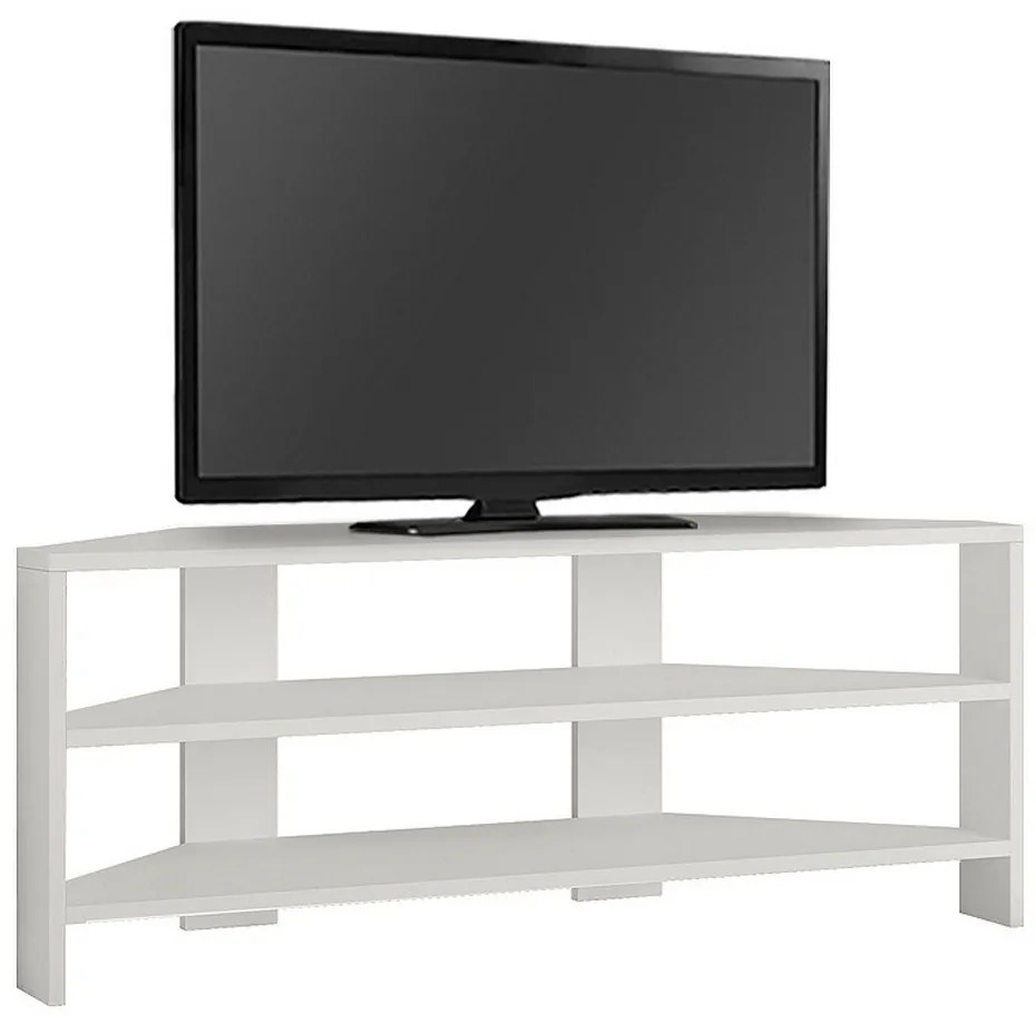 Έπιπλο Tηλεόρασης Γωνιακό Thales 214362 110x36x45cm White Μελαμίνη