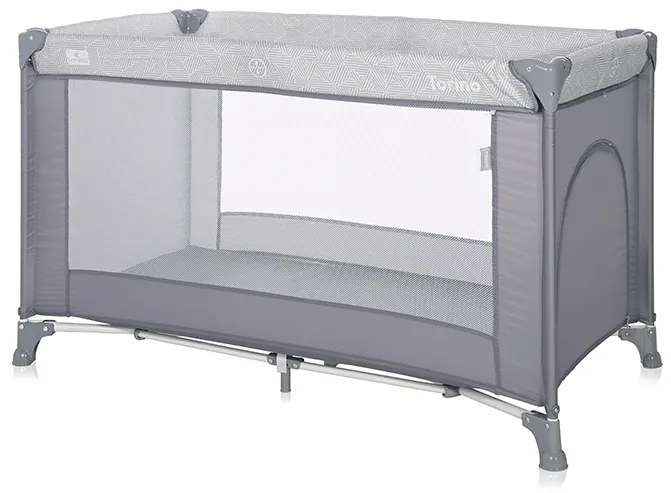 LORELLI ΠΑΡΚΟΚΡΕΒΑΤΟ 1 ΕΠΙΠΕΔΟΥ TORINO 1 LAYER GREY STRIPED ELEMENTS 10080452213