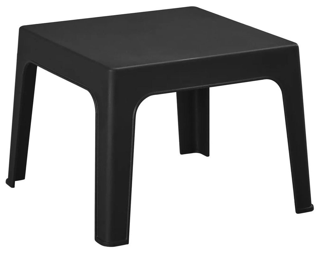 Τραπεζάκι παραλίας SLEEK ΙΙ Τετράγωνο Πολυπροπυλένιο σε Μαύρο 49.5x49.5x40Υεκ. 49.5x49.5x40 εκ.