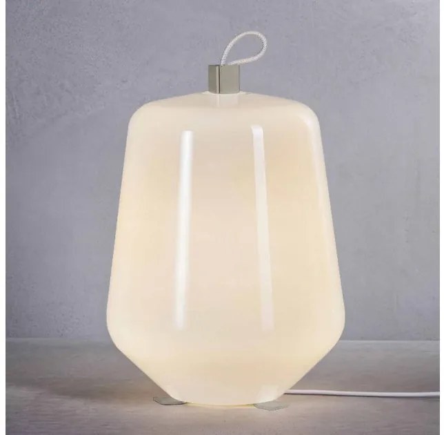 Επιτραπέζιο Φωτιστικό LED 13W Dimmer Φυσητό Γυαλί Μέταλλο Νίκελ Luisa T3 Prandina-1C50000310407-Ασημί 1C50000310407