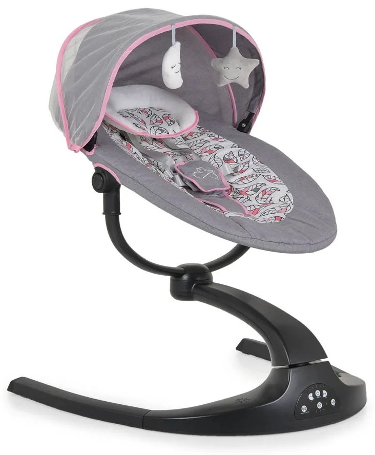 Ηλεκτρικό Ρηλάξ Με Μουσική (0-6 Μηνών/Έως 9kg) Moni Meira Pink