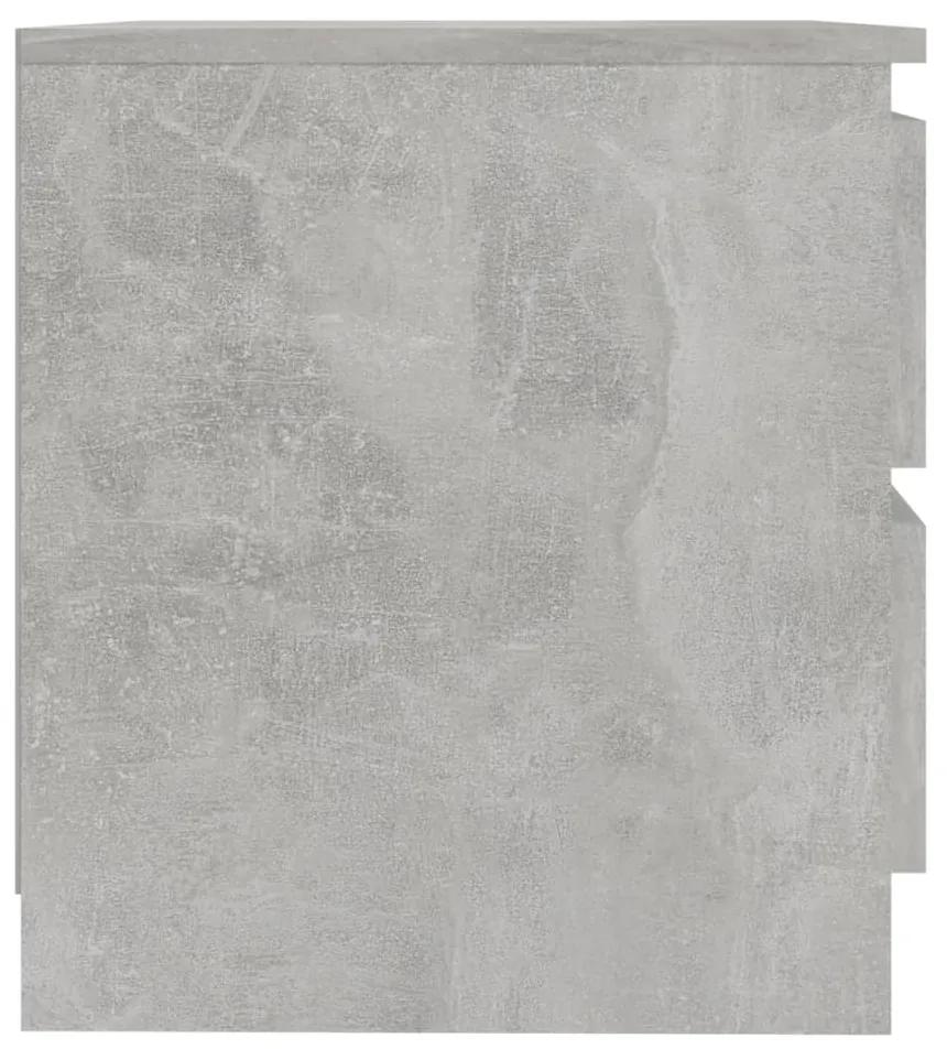 vidaXL Κομοδίνο Γκρι Σκυροδ. 50 x 39 x 43,5 εκ. από Μοριοσανίδα