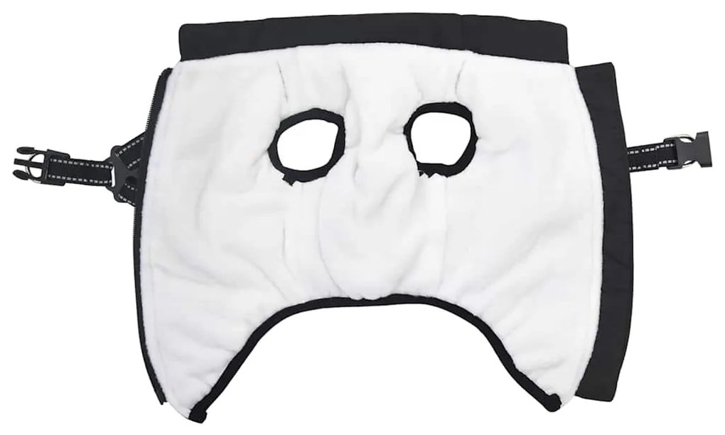 vidaXL Μπουφάν Σκύλου με ιμάντα Μαύρο L Φλις και Πολυεστέρας